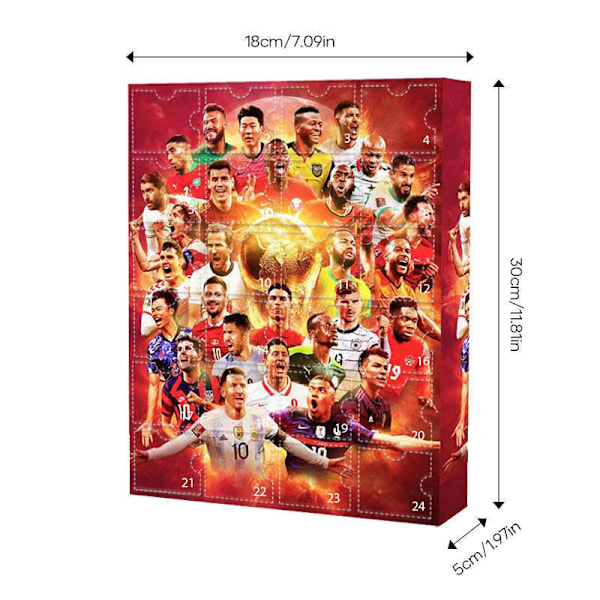 VM-Adventskalender 2024 Fotball-VM Jul Blind Box Messi, Cairo, Mbappe og flere