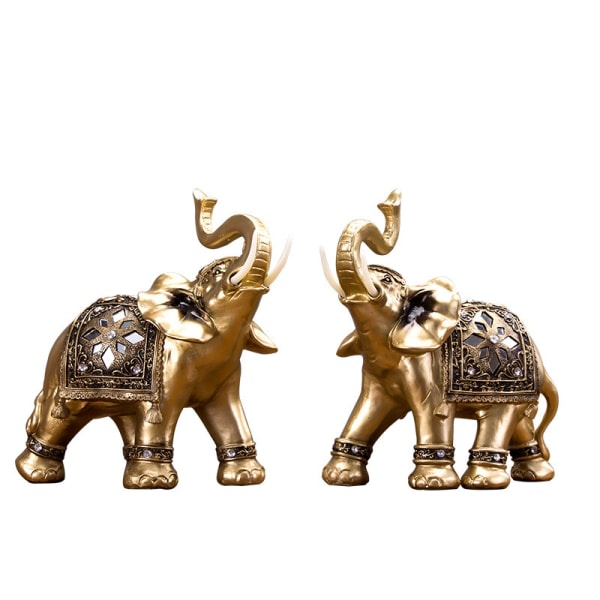 Elefantskulpturer av par dekorerade för bröllop