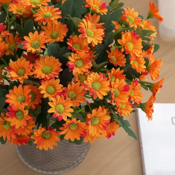 Juledekorasjon Vakre kunstige høstblomster, silke d