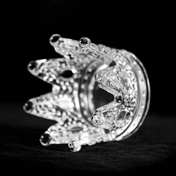 Nagelverktyg, 3 st kristallglas krona nagelborste displayställ