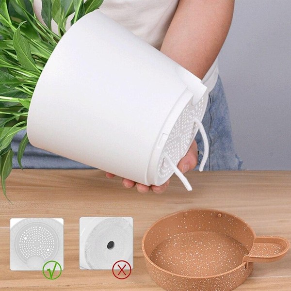 5-pack - Självvattnande Kruka / Självbevattning / Blomvattnare Vit White 5-Pack