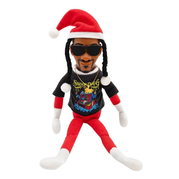 Snoop On A Stoop Jultomte Dukke Sort Nisse Dukke 118 Tommer Håndlavet Hip Hop Dukke Plysj Legetøj Gaver Til Hjem Have Dog red