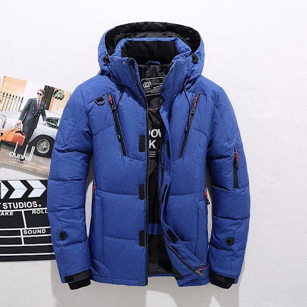 Sininen XL miesten puuvilla takki lyhyt lämpötakki blue blue XL