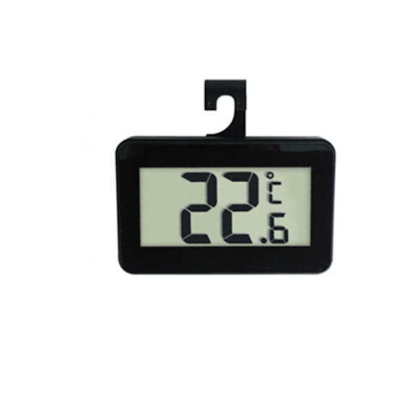 Digitalt Mini Køleskabstermometer med Krog Svart