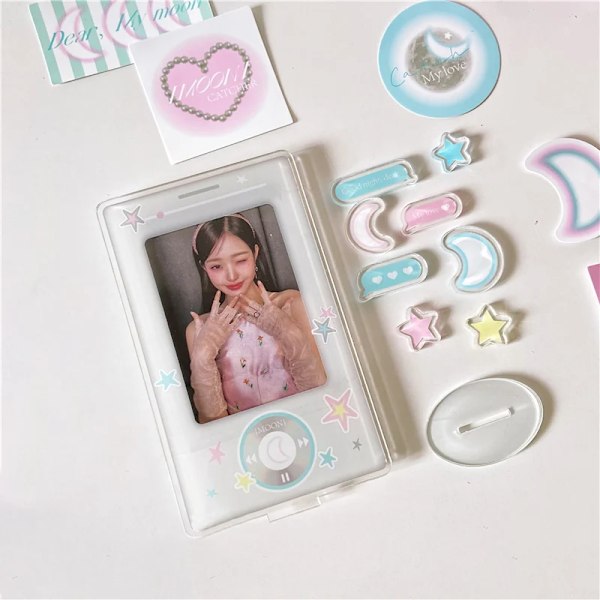 INS Kpop Fotocardholder 3 tommer Akryl Foto Ram Idol Foto Display Stativ Foto Unik Design Kort Beskyttende Etui 포토카드 액자 A2