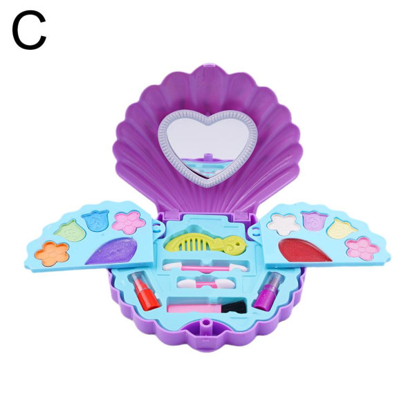 Sett for jenter Barn Kosmetisk Skjønnhet Sminkepung Case Toy Kit P purple onesize