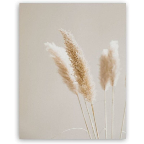 Taulu Canvas-tulostus Pampas-ruoho Kasvit Luonnonmaisema Kuivattu ruoho Moderni Boho Botaaninen Juliste Galleria Taulut 20x30cm(8x12in) x3 Kehystämätön