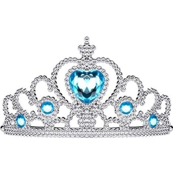 Elsa prinsessekjole + tiara/flette/hansker 110 cl