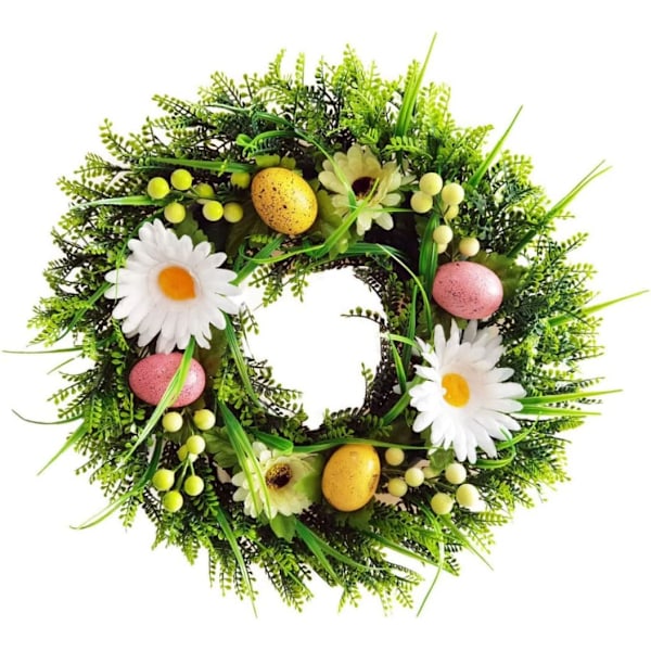 Påskkrans Färgglad Ägg Blomstergirlang Hängande Konstgjord