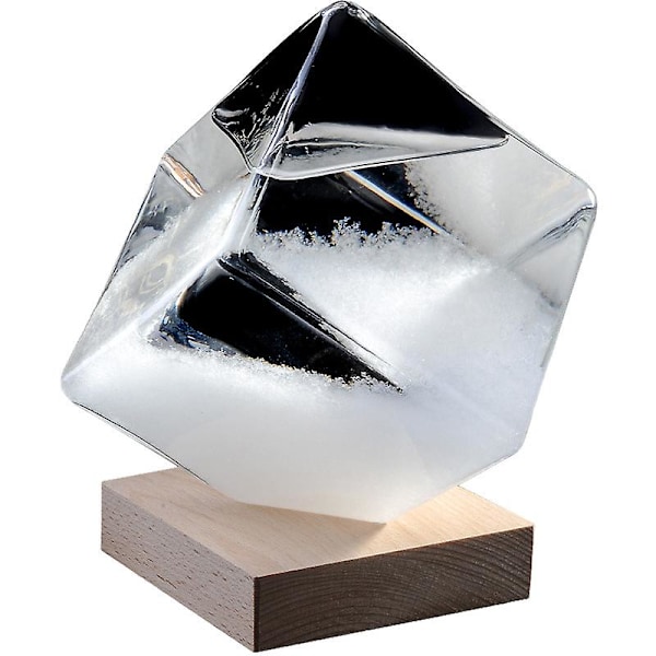Stormglassbarometer Vannkube Væroppdatering Glassprognoser Flaske Skrivebordsdekorasjon (FMY) Transparent