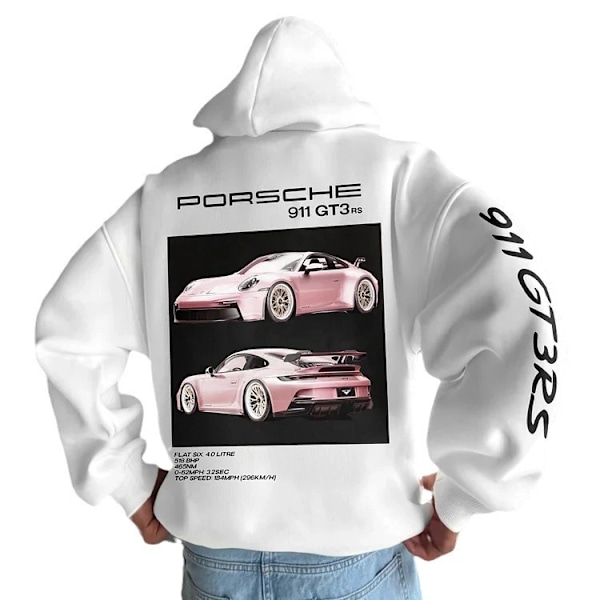 Setcar Porsche911 - Print Miesten Muodikkaat Hupparit Miehille ja Naisille Color4 XS Color4