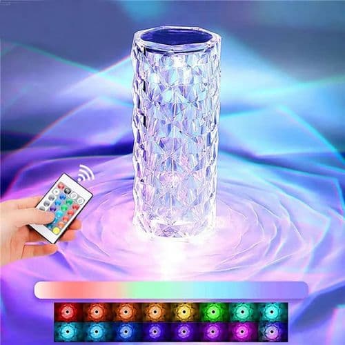 USB Diamond Lamp - 16 Color Changing Crystal Touch Table Light-FA-