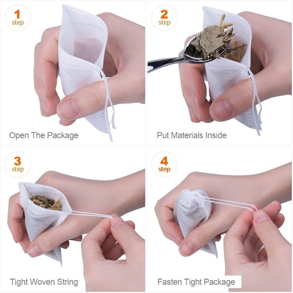 Engångstepåsar, non-woven påsar, livsmedelskvalitetsfilterpåsar