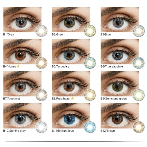 2-pack Färgade Linser – ColorBlends Series – 12 Månader – Blå Blue