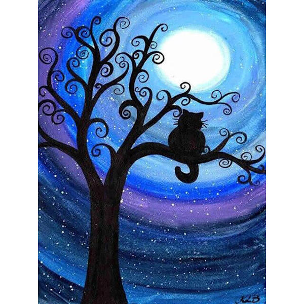 30x40cm voksne barn 5D DIY sett - Cat unde
