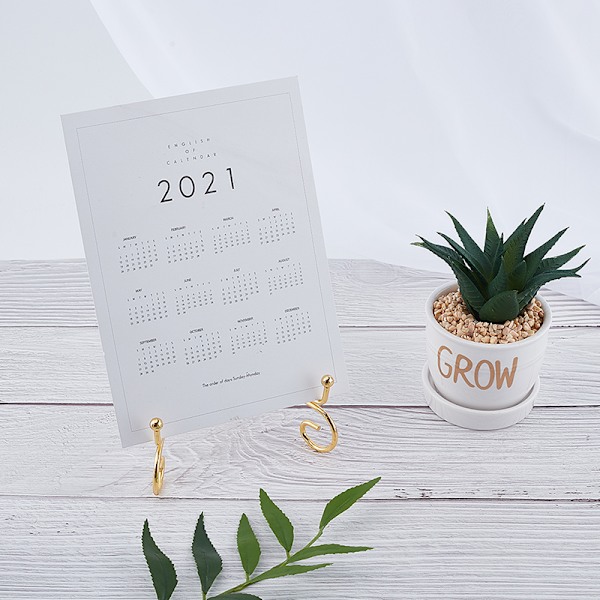 Jern Display Stativ Guld Jern Staffli Plade Display Foto Holder 8inch
