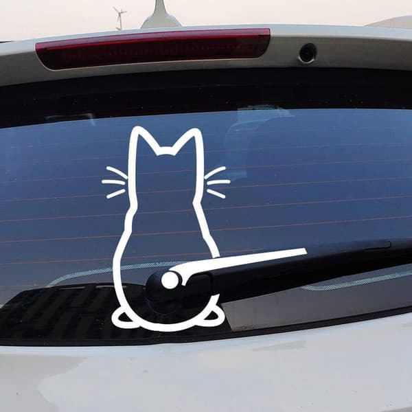Kissa-autotarra, eläinaiheinen kissataidetarra -FA-