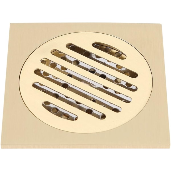 Brass Shower Drain Square Stainless Steel Square Anti-Odor Floor