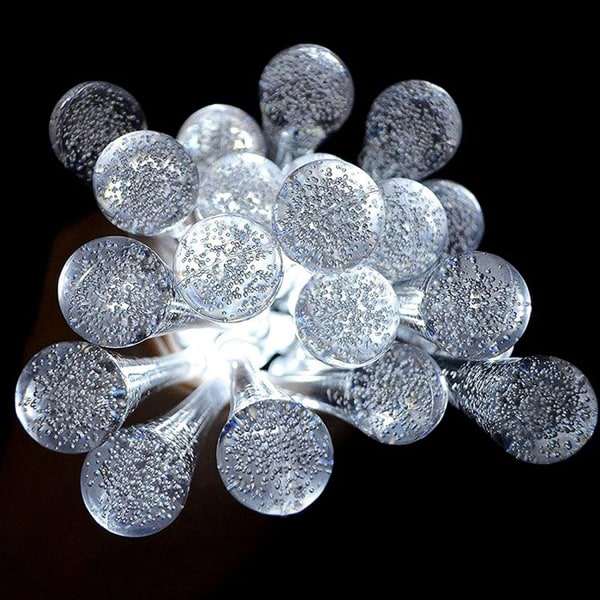 Solcellslampor med vattendroppar, 30 LED-lampor, 8 lägen, solcellslampor