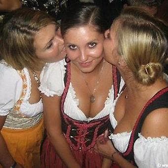 Oktoberfest Kostymklänning för Kvinnor - Traditionell Bayersk Ölservitrisdräkt-FA-