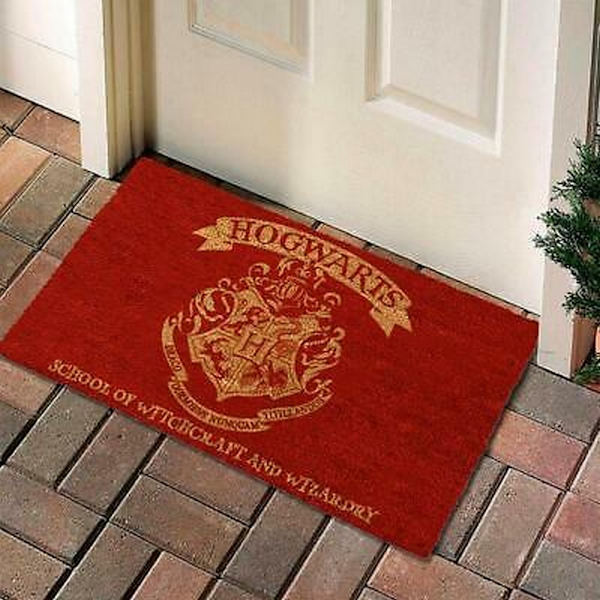 Harry Potter Virallinen Tervetuloa Tylypahkaan Ovimatto Yksi Koko Punainen Red One Size