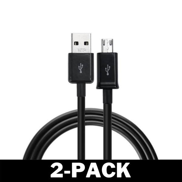 PS4 Sony Playstation 4 ladekabel for håndkontroll 1.8M Svart 2-Pack