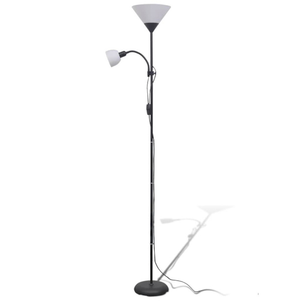 vidaXL Gulvlampe Svart black 3600
