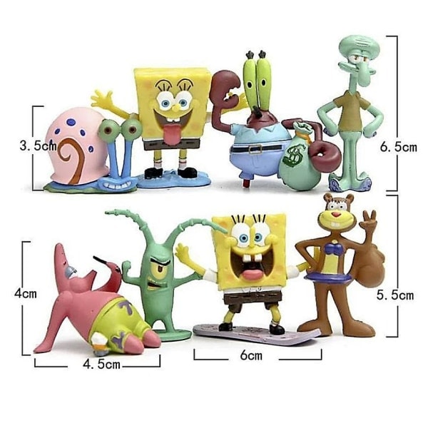 Akvaariokoristeet Akvaariot Spongebob Squarepants 8kpl