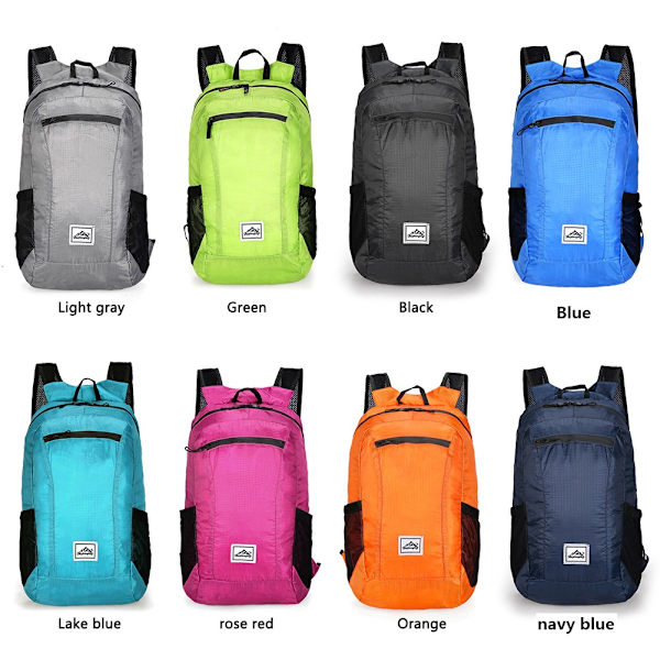 15L Udendørs Rygsæk Foldbar Camping Rejsetaske Skoletaske Rose red