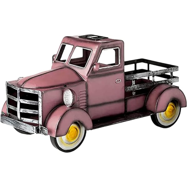 Retro-stil solcellsdriven pickup-lastbil, vintage metall lastbilskruka