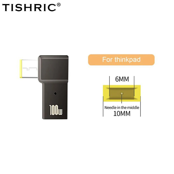 Adapter för bärbar dator PD 100W 5A USB Typ-C hona till likström hane för HP/Lenovo/DELL Lxfk