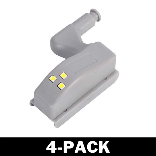 Automatisk skåpsbelysning LED-lampa för gångjärn - Perfekt 4-Pack