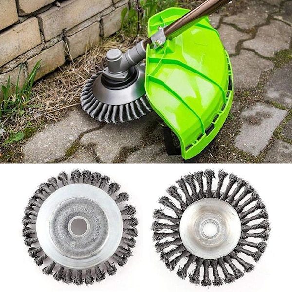 Stålbørste Flise Rengøring 20cm Multifunktionel Trådhjulsbørste silver 914