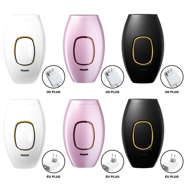 Epilator (600.000 blink - Permanent - Ipl - Smertefri) Intense Pulse Hårbortfjerningsapparat Hvid Hvid IC
