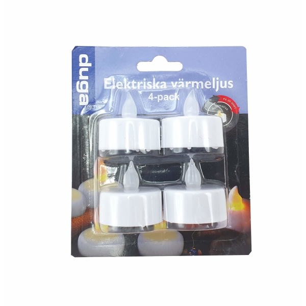 Varmt LED-lys med TIMER 4-pakning hvit
