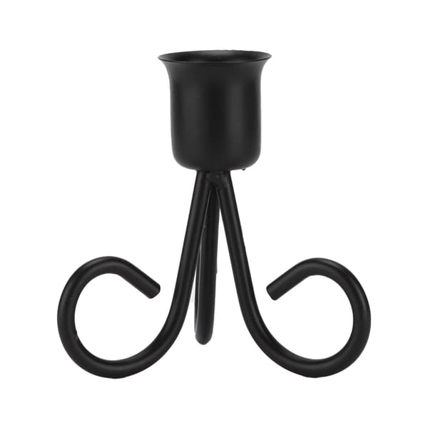 Nordic Retro Geometric Iron Candlestick Aromatherapy Candle Holder Black Home Decor-FA-