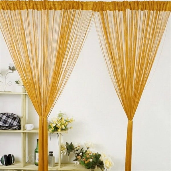 Stringgardin Hengende perlegardiner LYSBRUN - Perfe-XF5- light brown