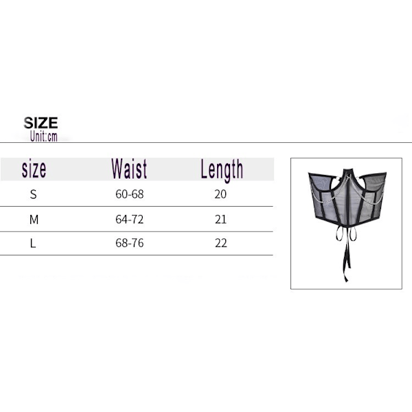 Sexig korsett underbyst kvinnor gotisk korsett topp kurvformare rem bantning midjebälte kedja spets korsetter bustiers sexig punk