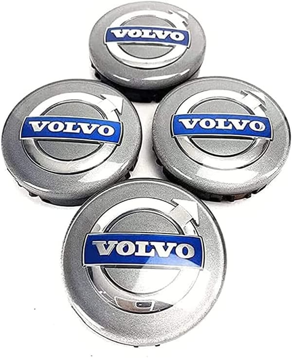Volvo 02- 64MM 4-pak Centerkapsler Volvo Sølv i en one size-FA2-