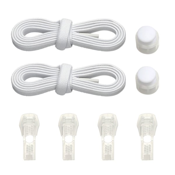 Spring Lock Skosnören Uden Slips VIT white