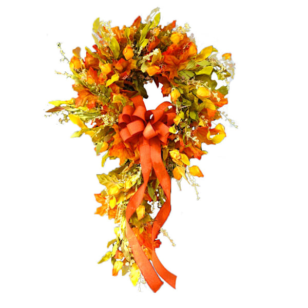 Store høstkranser til ytterdøren Kunstig Høst Høstkrans Kunstig lønneblad Høstkrans Halloween Thanksgiving Dekor