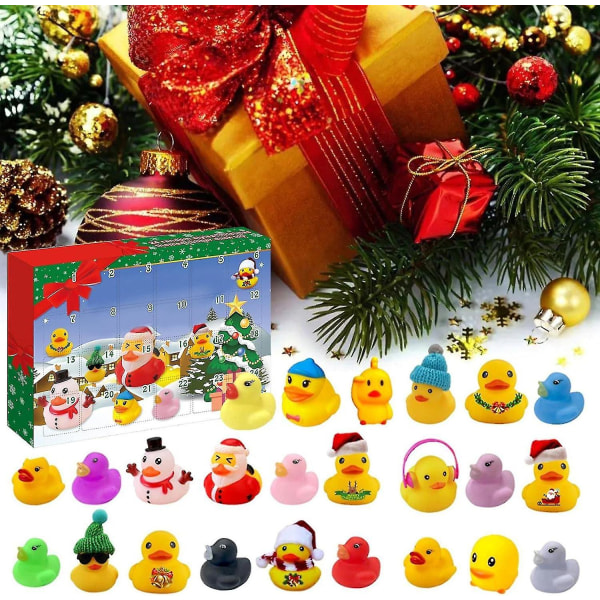 Ny Gummiand Advent 2023, Advent 2023 Barn, Advent Anka Bad Leketøy 04(24 ducks)