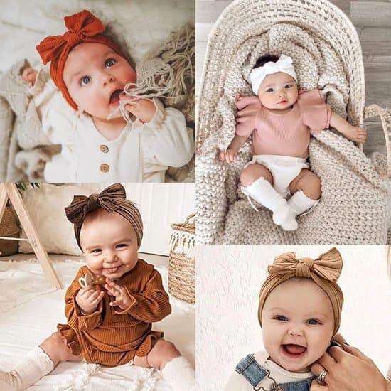 12-pack Baby Headbands (0-3 Years) - Wide, Soft Bow Headband-FA-