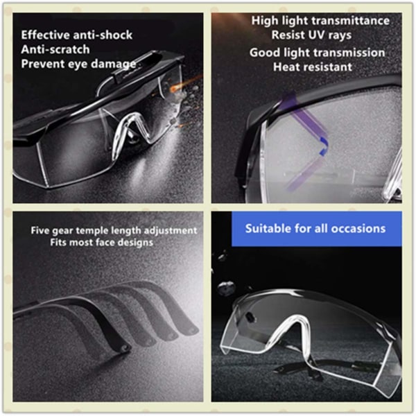 Turvallisuusslasit Suojalasit Anti-sumu Turvallisuusslasit, Kirkkaat