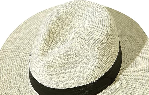 Dam och herr halmhatt Panama hatt sommar bred brätte solhatt Anti-UV f-FA-