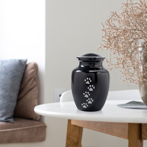 Aluminium Dyremindeurner (Sort) til Hunde og Katte-XF7-