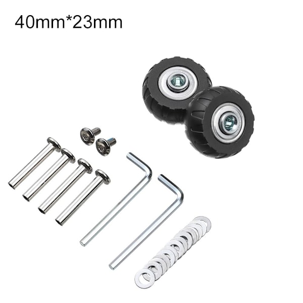 2 kpl Vaihda pyörät Matkalaukun pyörät 40MM*23MM-FA5- 40mm*23mm