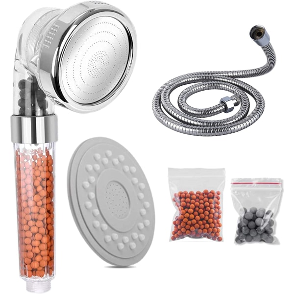 Shower Head, Anti-Limescale Shower Head with Hose, Pressure Show