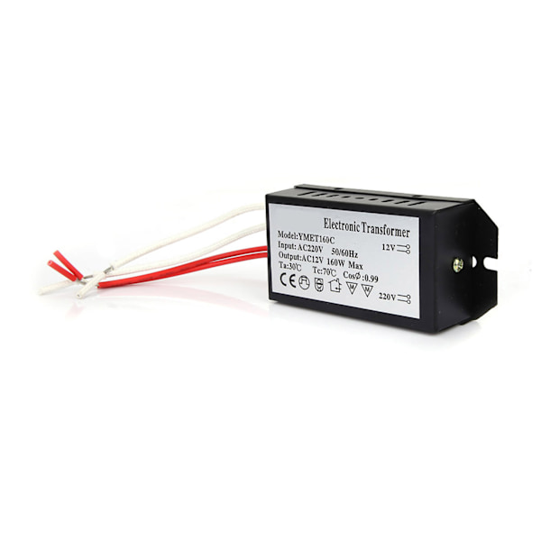 220V till 12V elektronisk transformator spänningsomvandlare Smart Power Supply Driver (160W)