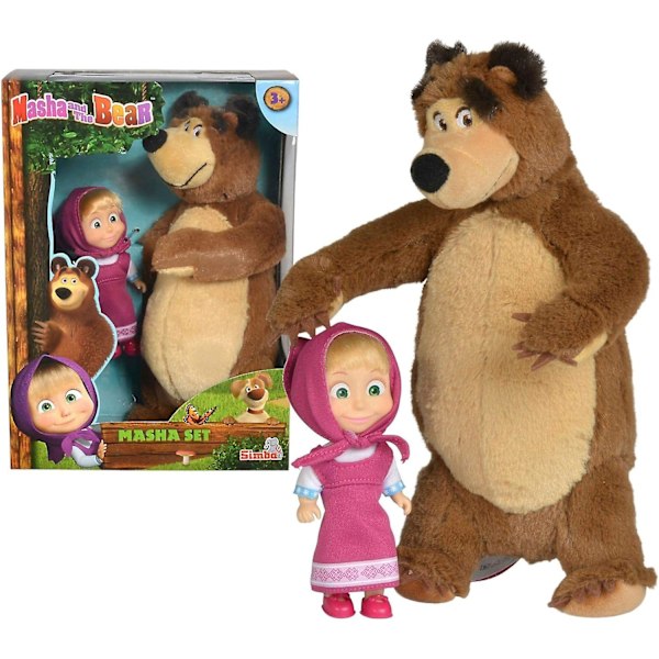 Masha og Bjørn Jada Toys Masha Plysjsett med Bjørn